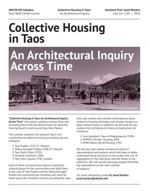 Collective Housing in Taos: An Architectural Inquiry Across Time